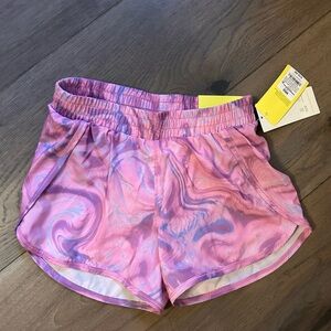 All in Motion Pink Athletic Shorts with Elastic Waistband